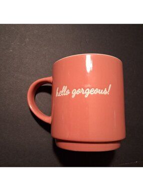 Hello Gorgeous Coral Ceramic Coffee Mug - Dishwasher & Microwave Safe